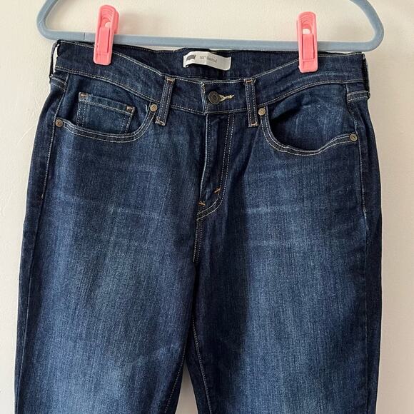 Levi’s 515 Women’s Bootcut Mid-rise Dark Wash Jeans sz 8L - Picture 2 of 10